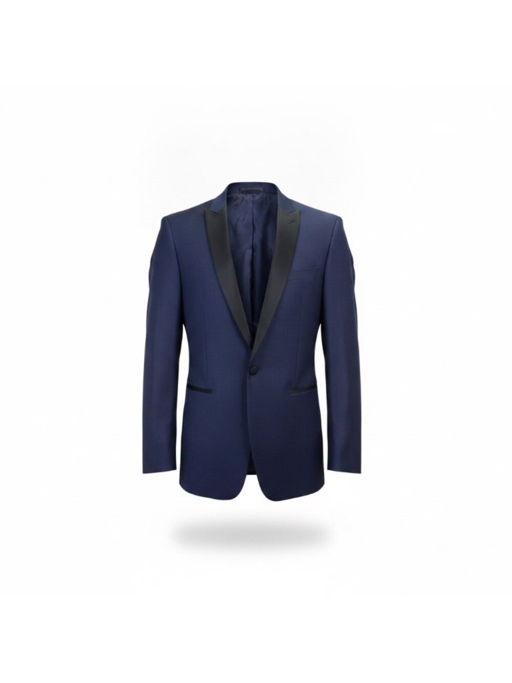 Calvin Klein Mens Navy Tuxedo Jacket Black Satin Lapel Formal Blazer Size 42R
